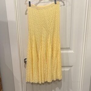 Free People Yellow Lace A-Line Skirt
